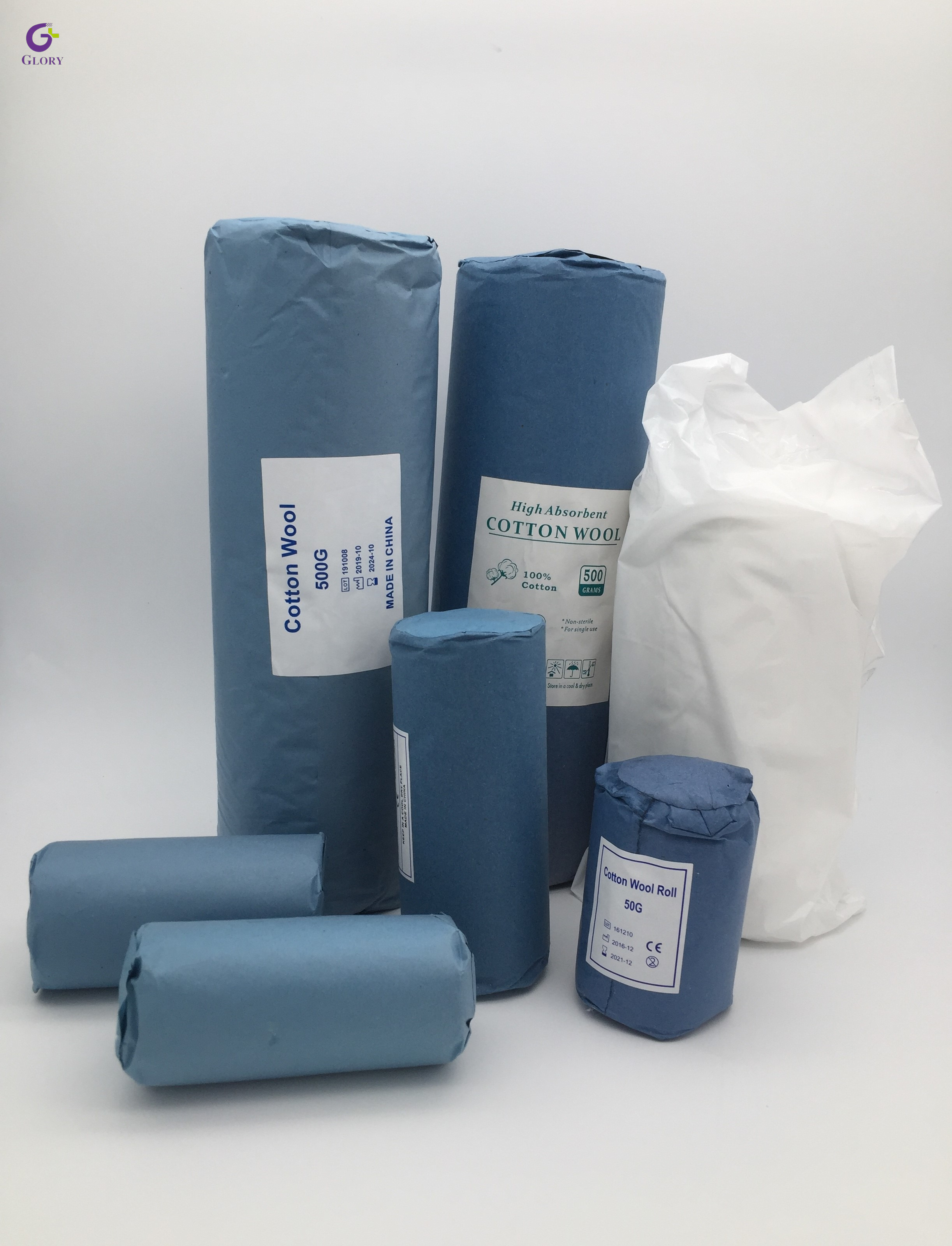 Rolo de algodão médico altamente absorvente para limpeza e curativo eficientes 