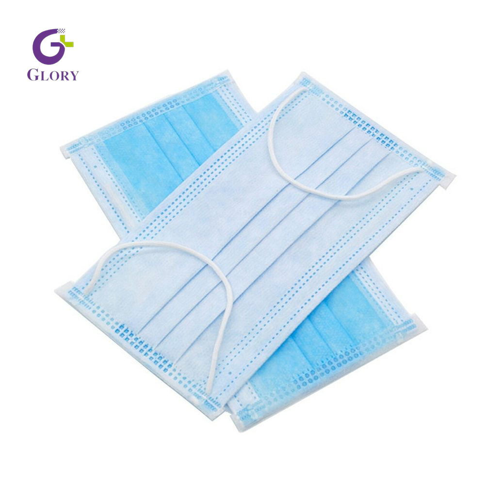 Máscara facial não tecida descartável, máscara facial protetora respirável de 3 camadas, à prova d'água, hipoalergênica, à prova de poeira, para uso médico diário e pessoal