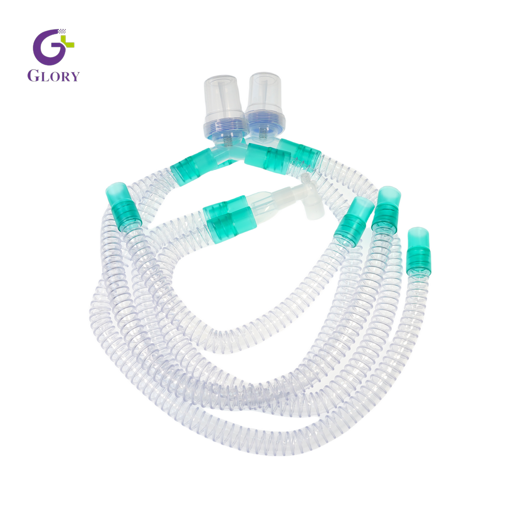 Tubo respiratório de anestesia estéril médico do circuito respiratório corrugado descartável para máquina de anestesia do ventilador