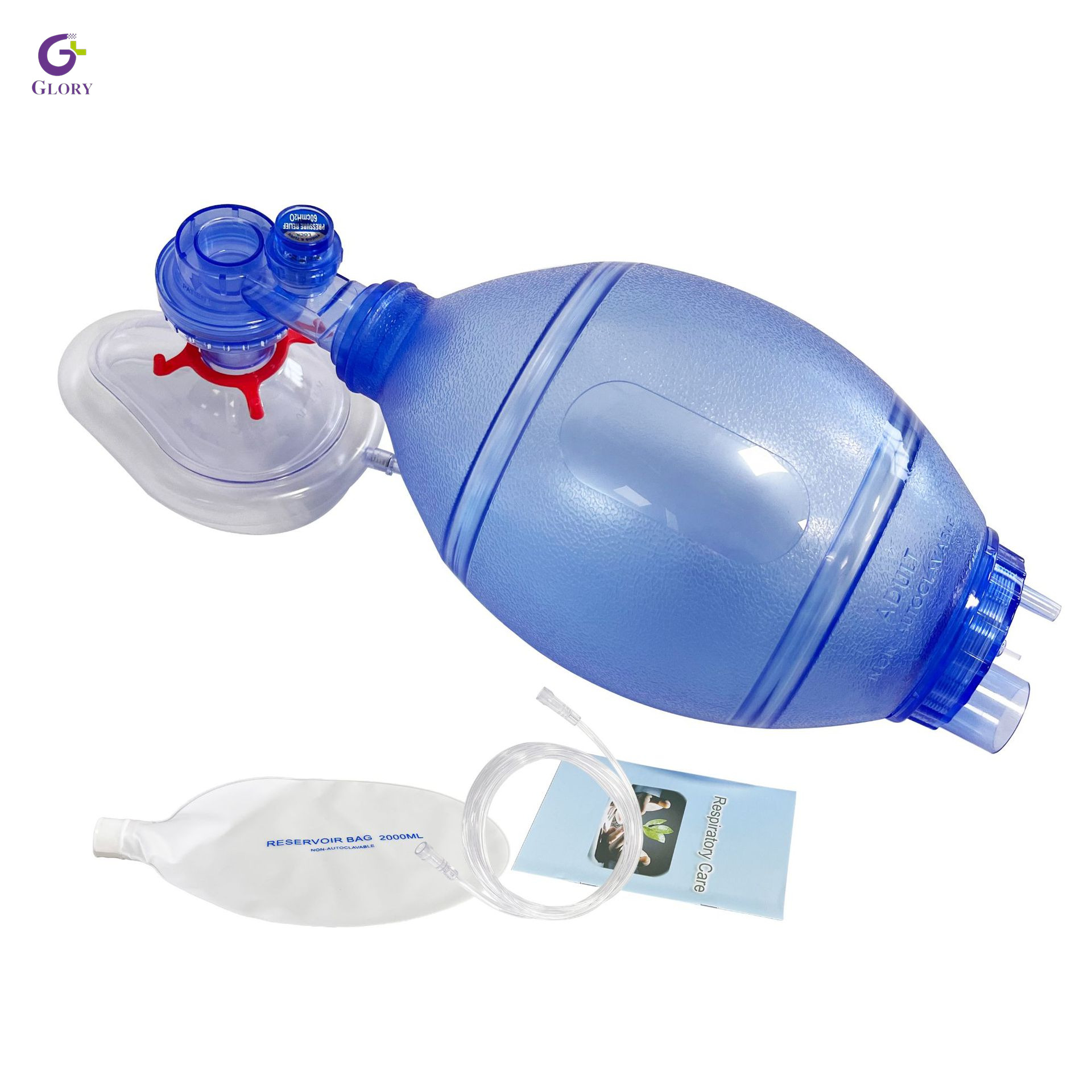 Bolsa de reanimação manual, silicone médico, ventilador manual, ressuscitador, bolsa de reanimação portátil reutilizável para adultos, pediátricos e infantis, primeiros socorros de emergência