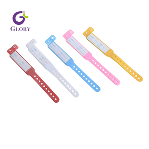 Pulseira descartável de identificação do paciente, pulseira de identificação médica anti-perda à prova d'água, pulseira de paciente de vinil macio para hospitais, clínicas e cuidados de enfermagem