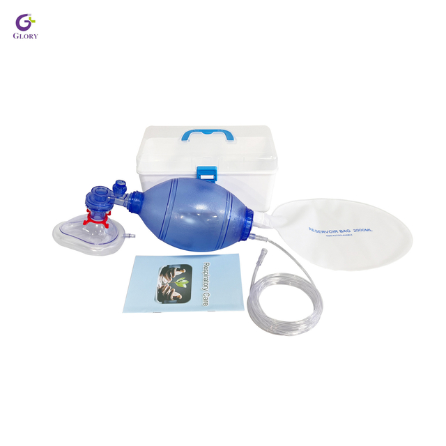 Bolsa de reanimação manual, silicone médico, ventilador manual, ressuscitador, bolsa de reanimação portátil reutilizável para adultos, pediátricos e infantis, primeiros socorros de emergência