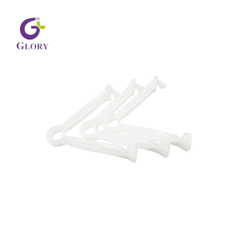 Braçadeira de cordão umbilical descartável, cortador de cordão umbilical de plástico estéril de grau médico Braçadeira de cordão neonatal antiderrapante segura para uso clínico e obstétrico hospitalar